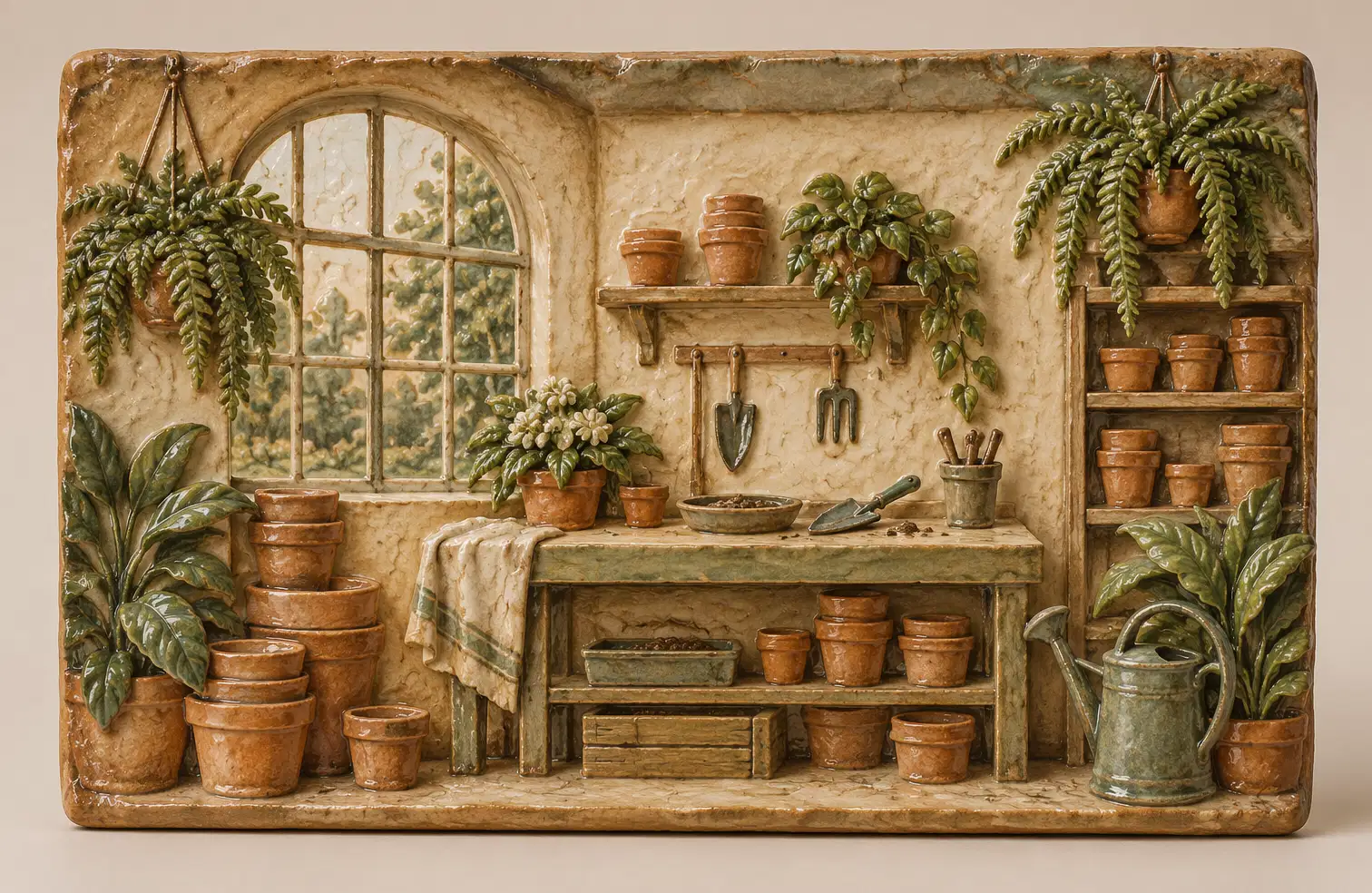 Illustration of garden businesses and their working space